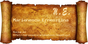 Marienescu Ernesztina névjegykártya